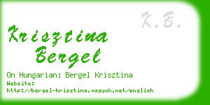 krisztina bergel business card